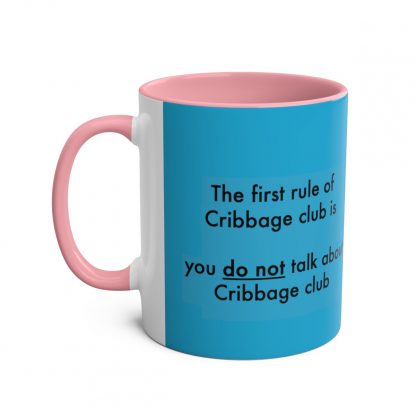 Cribbage mug blue. Cribbage club, two-tone, 11oz - Image 12