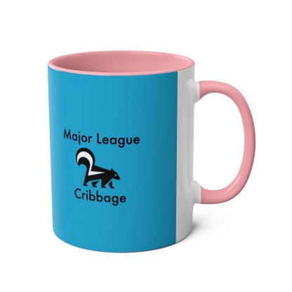 Cribbage mug blue. Cribbage club, two-tone, 11oz - Image 14