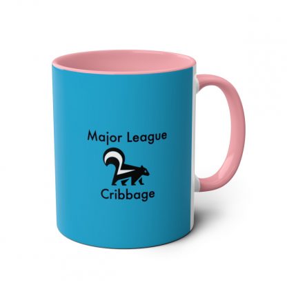 Cribbage mug blue. Cribbage club, two-tone, 11oz - Image 15