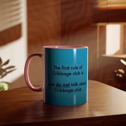 Cribbage mug blue. Cribbage club, two-tone, 11oz - Image 18