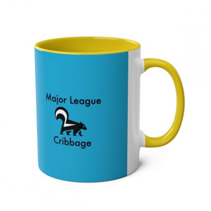 Cribbage mug blue. Cribbage club, two-tone, 11oz - Image 24