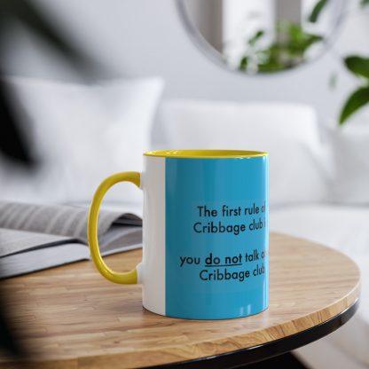 Cribbage mug blue. Cribbage club, two-tone, 11oz - Image 27
