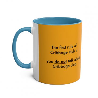 Cribbage mug orange. Cribbage club, two-tone, 11oz - Image 12