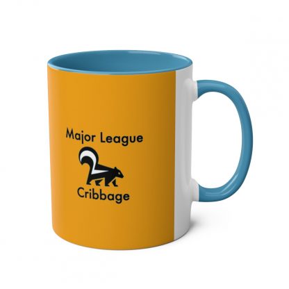 Cribbage mug orange. Cribbage club, two-tone, 11oz - Image 14