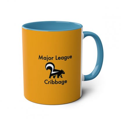 Cribbage mug orange. Cribbage club, two-tone, 11oz - Image 15