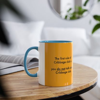Cribbage mug orange. Cribbage club, two-tone, 11oz - Image 17