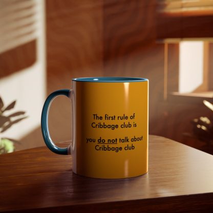 Cribbage mug orange. Cribbage club, two-tone, 11oz - Image 18