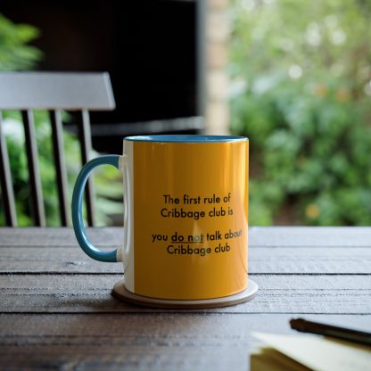 Cribbage mug orange. Cribbage club, two-tone, 11oz - Image 19