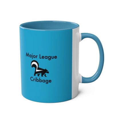 Cribbage mug blue. Cribbage club, two-tone, 11oz - Image 4