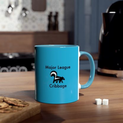 Cribbage mug blue. Cribbage club, two-tone, 11oz - Image 10