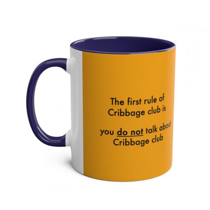 Cribbage mug orange. Cribbage club, two-tone, 11oz - Image 22