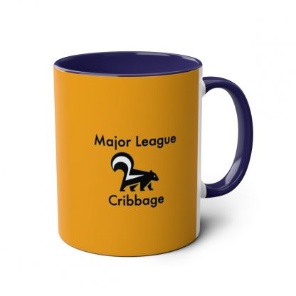Cribbage mug orange. Cribbage club, two-tone, 11oz - Image 25