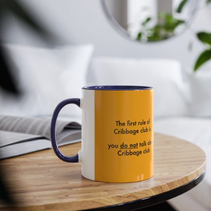 Cribbage mug orange. Cribbage club, two-tone, 11oz - Image 27