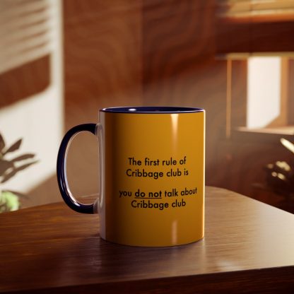 Cribbage mug orange. Cribbage club, two-tone, 11oz - Image 28