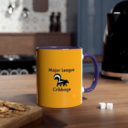 Cribbage mug orange. Cribbage club, two-tone, 11oz - Image 30