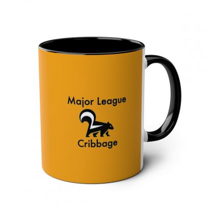 Cribbage mug orange. Cribbage club, two-tone, 11oz - Image 5