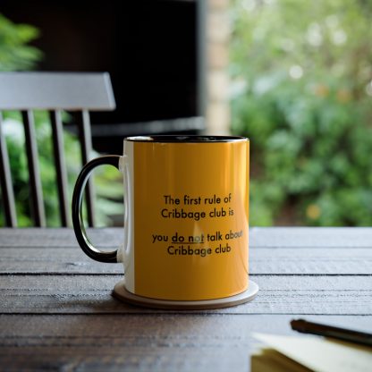 Cribbage mug orange. Cribbage club, two-tone, 11oz - Image 9